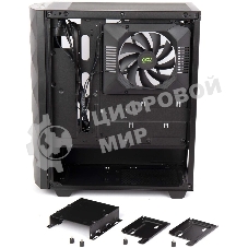 Компьютерный корпус Hiper DCB черный без БП ATX 1x120mm 1x140mm 1xUSB2.0 1xUSB3.0 audio bott PSU