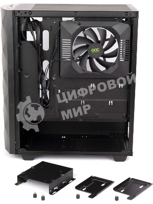 Компьютерный корпус Hiper DCB черный без БП ATX 1x120mm 1x140mm 1xUSB2.0 1xUSB3.0 audio bott PSU