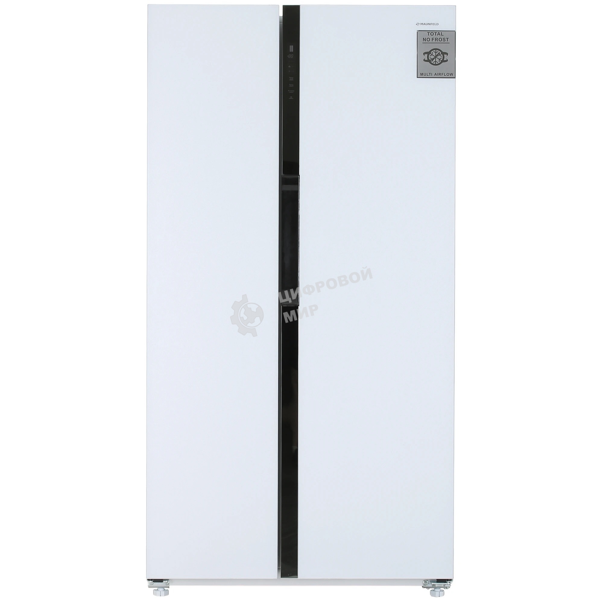 Холодильник Maunfeld MFF177NFW белый глянец двухкамерный 263/170л морозилка сбоку, No Frost, Side by Side