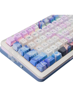 Клавиатура Redragon Flekact Pro гибридная, USB Type-A, Bluetooth, радиоканал, фиолетовый