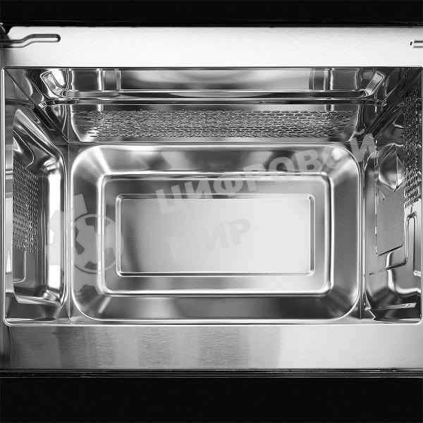 Встраиваемая микроволновая печь Kuppersberg HMW 620 B, объем 20 л, мощность 700 Вт, поворотный стол, High-Tech, 9 автоматических программ, гриль, сенсорное управление, черный