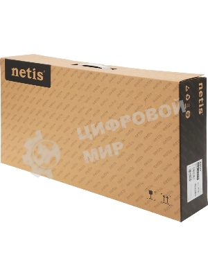 Коммутатор Netis P124GC, 24×1 Гбит/с PoE+ + 2×1 Гбит/с SFP, неуправляемый