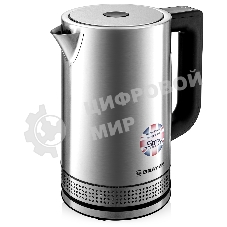 Чайник электрический BRAYER BR1060 2200 Вт, 1.7 л, стальной/черный