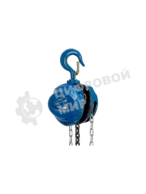 Таль цепная Stels 51944 1 т, h подъема 2,5 м, расстояние между крюками 350 мм