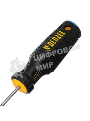 Отвертка Denzel SL3х75 мм, S2, 3к рукоятка