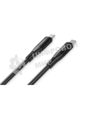 Кабель OLMIO SHIELD, Type-C - Type-C, 60W 3A, 1.2м, черный