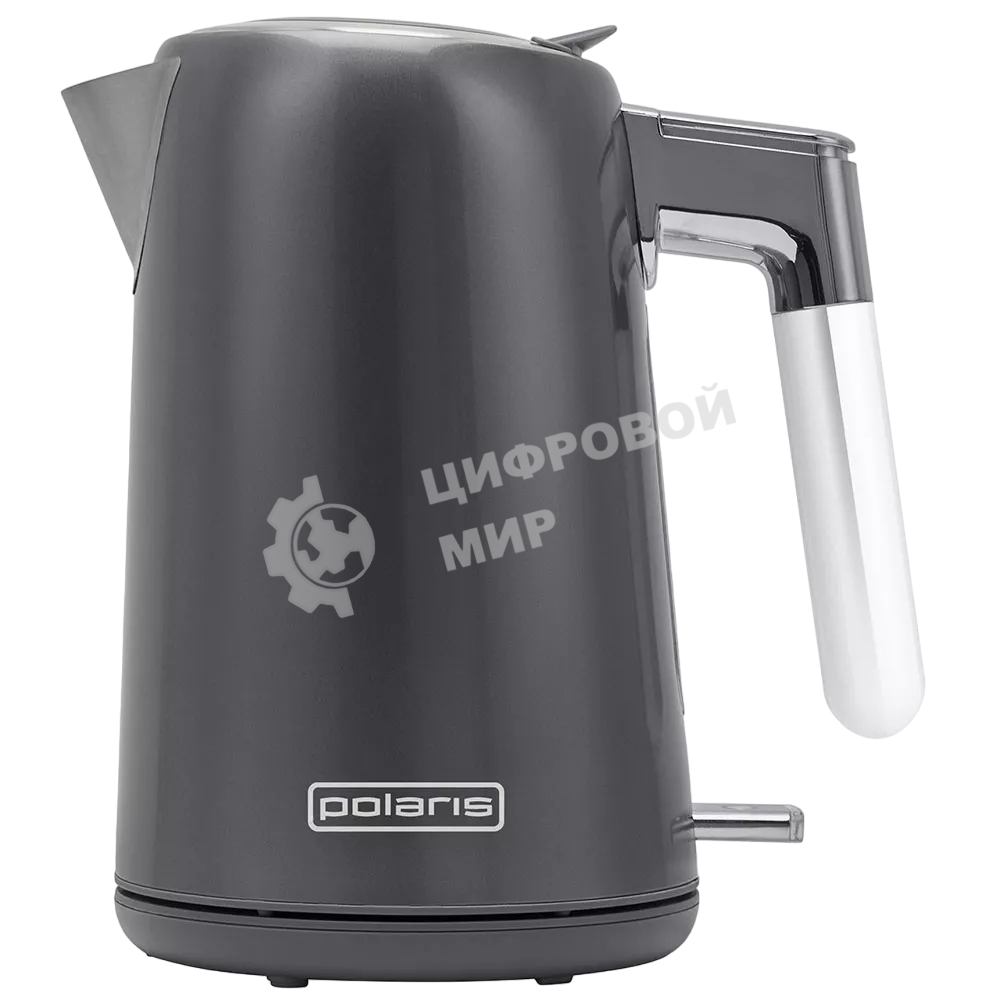 Чайник электрический Polaris PWK-1746СA серый, 1.7 л, ВЕРХ. ЗАЛИВ, нерж.