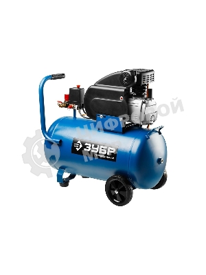 Компрессор поршневой Зубр ЗКПМ-240-50-1.5 воздушный масл. прямой привод 240л/мин 50л 8атм 1500Вт