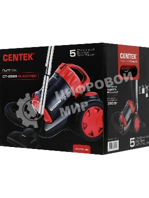 Пылесос Centek CT-2528 Red красный/черный, 350/2000 Вт, уборка сухая, пылесборник циклонный фильтр 1.5 л