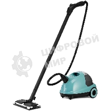 Пароочиститель напольный Kitfort КТ-9187 2000Вт черный/бирюзовый