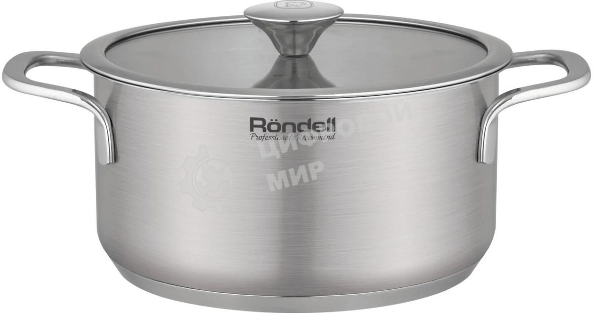 Кастрюля Rondell Modern RDS-1746, 2л, 18см, с крышкой, стальной