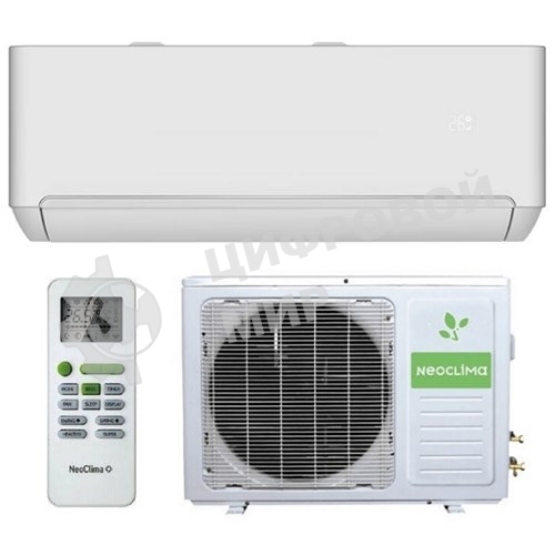 Кондиционер сплит-система настенного типа Neoclima Pro-Health NS/NU-HAP18T 18000 BTU, 50 м², 30/44 дБ, охлаждение, обогрев, осушение, белый