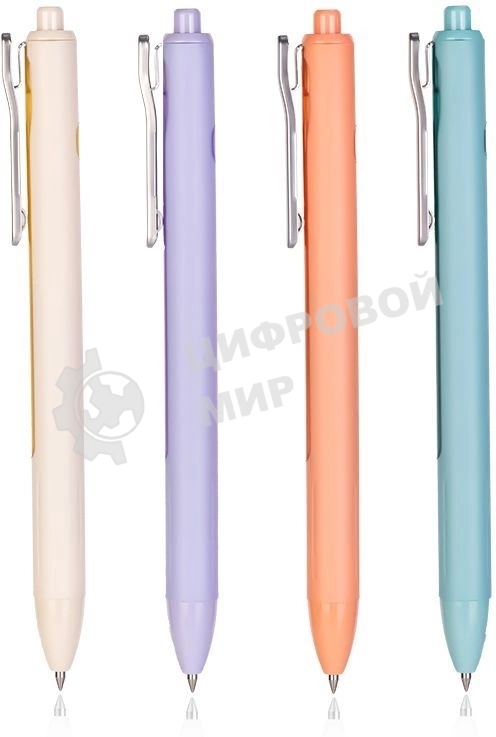 Ручка гелевая Deli Nusign NS688 ассорти, d=0.5мм, черные чернила, автоматическая