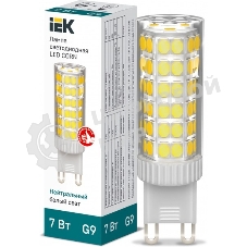 Лампа светодиодная CORN 7Вт капсула 4000К G9 230В керамика IEK LLE-CORN-7-230-40-G9