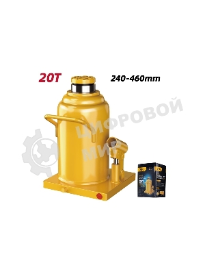 Домкрат бутылочный гидравлический Deli DQ71020 макс.грузоподъемность 20 т