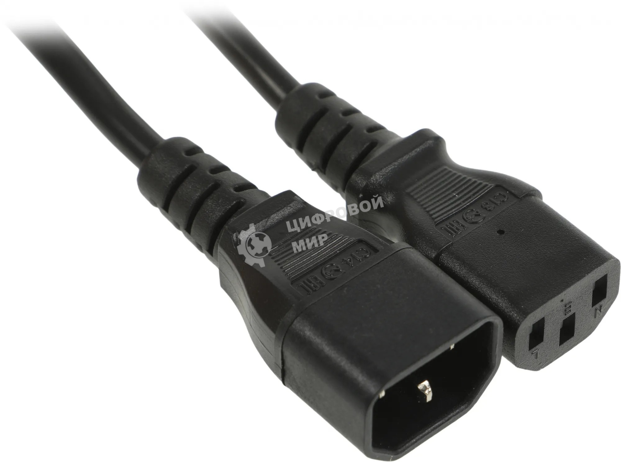 Шнур сетевой Rexant IEC 320 C13 – IEC 320 C14 3x1,0мм², длина 0,6м