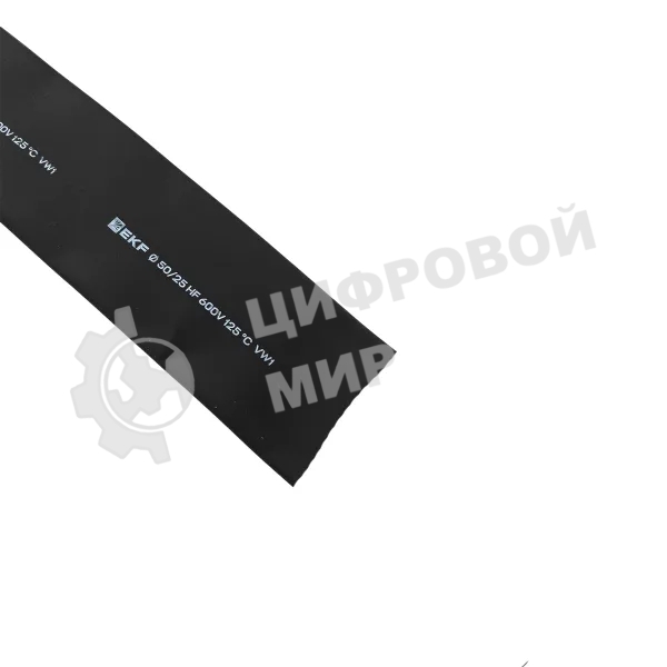 Трубка термоусаживаемая ТУТ нг 50/25 черная рулон EKF PROxima