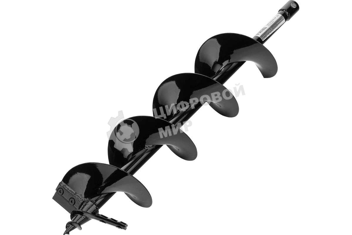 Шнек для грунта Denzel ER-150, диаметр 150 мм, длина 800 мм, соединение 20 мм, съемный нож