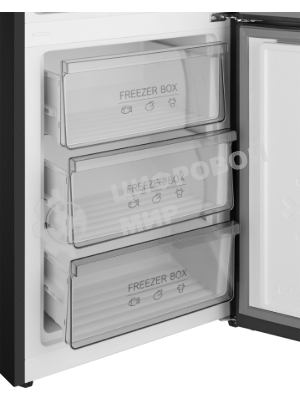 Холодильник Weissgauff WRK 2000 Total NoFrost Inverter Black черный двухкамерный 240/95л морозилка снизу, No Frost