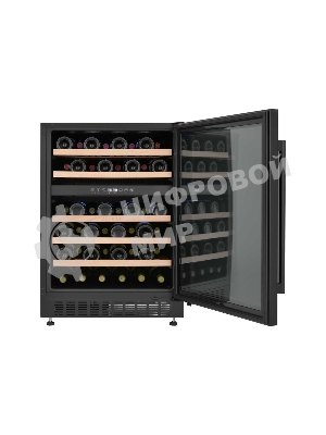 Винный шкаф встраиваемый ZÜGEL ZCWI460DB, черный