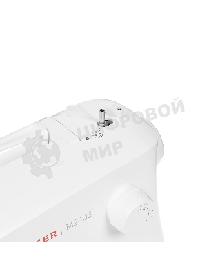 Швейная машина Singer M2405 белый, электромеханическая, вертикальный качающийся, 9 операций, петля полуавтомат