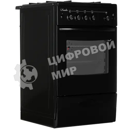 Плита газовая Лысьва ГП 400 МС СТ-2у черный, конфорок 4 шт, духовка 57 л, 50 см x 85 см x 60 см (без крышки)