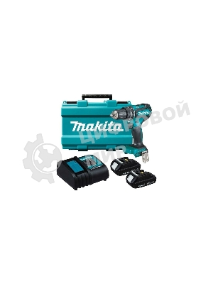 Аккумуляторная дрель-шуруповерт Makita DHP485SYE б\щет, 18В, 2х1.5 А·чLi-ion, БЗП-13мм,0-500\1900об\м, 50\25Нм