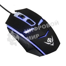 Мышь проводная Nakatomi MOG-02U черный, 1600 dpi, USB, кнопки - 5