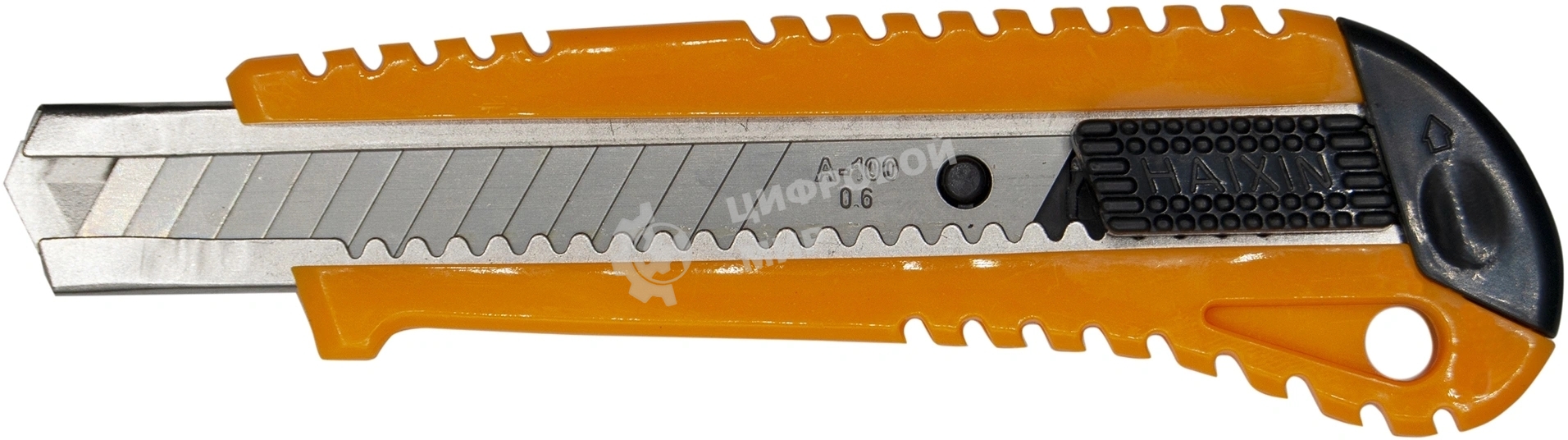 Нож канцелярский Silwerhof Daily шир.лез.18мм фиксатор усиленный пластик ассорти блистер