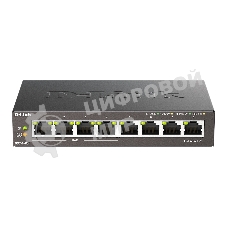 Коммутатор D-Link DGS-1008P/F3A, 8×1 Гбит/с, неуправляемый
