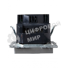 Розетка 1-местная IEK BRITE РЮш11-1-БрА (BR-R14-16-U22-018-K47) с заземлением, с защитными шторками, 16А, с USB A+C 18 Вт, алюминий