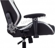 Кресло игровое Knight Neon черный/серебряный соты эко.кожа с подголов. крестовина металл