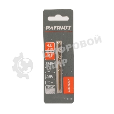 Сверло PATRIOT EXPERT по металлу, Р6М5К5, 4,0 мм, 1 шт в блистере