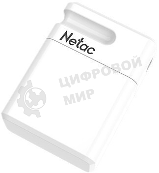Флешка USB Netac U116 mini (NT03U116N-064G-32WH), 64Gb, USB 3.2, R/W 90/30, белый