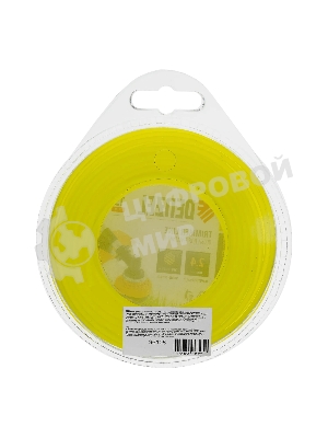 Леска для триммера Denzel FLEX CORD 96108 круглая 2,4 мм х 15 м, блистер