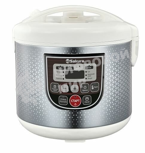 Мультиварка Sakura SA-7753W 5 л, 800 Вт, функция 
