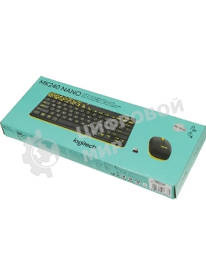 Комплект клавиатура + мышь Logitech Wireless Desktop MK240 Nano черный Retail Combo