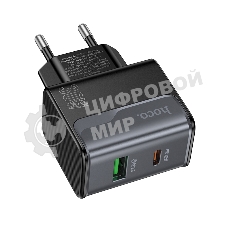 Зарядное устройство Hoco 30Вт, 3А, QC3.0/PD, 1xUSB, 1xType-C, CS73A, черный, коробка