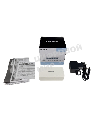 Коммутатор D-Link DES-1005C, 5×100 Мбит/с, неуправляемый