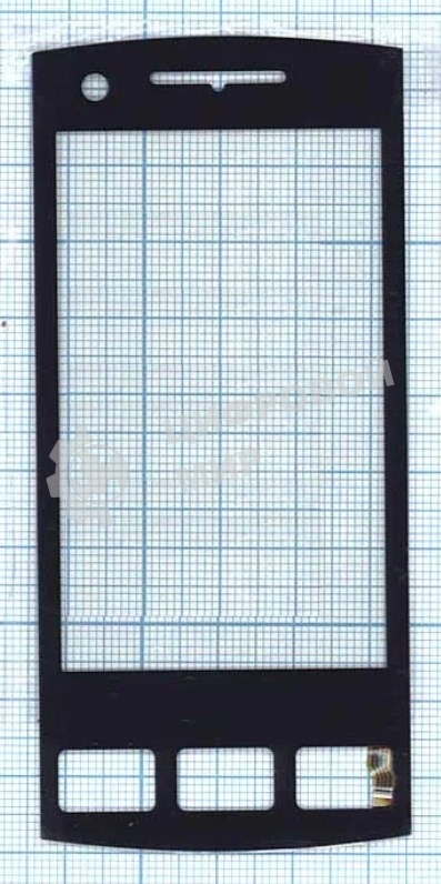 Сенсорное стекло (тачскрин) для Philips W725, черное