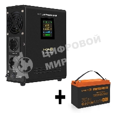 Комплект Источник бесперебойного питания EX295996RUS + батарея 100Aч EX285656RUS 1шт (инвертор, синус, для котла, настенный) ExeGate FineSine SX-800.LCD.AVR.2SH 800VA/500W, чистая синусоида, цветной LCD-дисплей, AVR, 2*Schuko, линейно-интерактивный, крепление настенное/универсальное, Black + батарея ExeGate HRL 12-100 (12В, 100Ач) 1шт