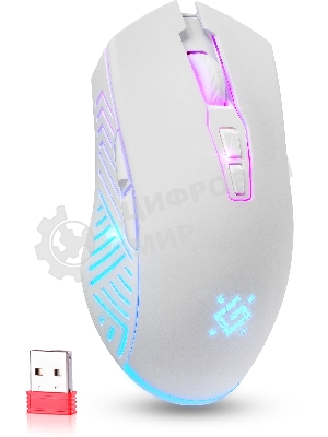 Мышь беспроводная Defender Pandora GM-502 белый, 3200 dpi, радиоканал, USB, кнопки - 7