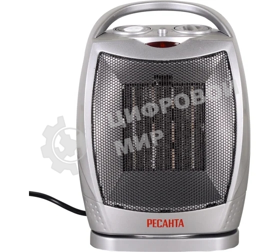 Тепловентилятор Ресанта ТВК-2, серебристый, 900/1800 Вт, 18 м2, термостат, поворот корпуса 67/2/4