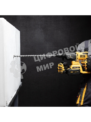 Бур по бетону Denzel двойная спираль, Cobalt W-tip, 20x460 мм, SDS PLUS