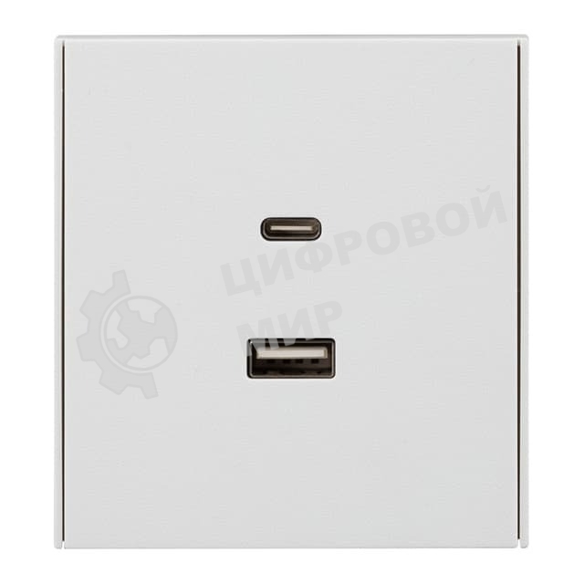 Розетка Kranz STRONG USB-A+Type-C 3А с функцией быстрой зарядки жемчуг