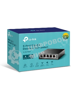 Коммутатор TP-Link TL-SG1005P, 4×1 Гбит/с PoE+ + 1×1 Гбит/с Uplink, неуправляемый