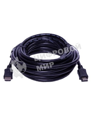Кабель HDMI C-HM-HM-5M Wize, 5 м, v.2.0, 19M/19M, позол.разъемы, экран, черный, пакет