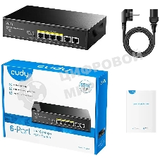 Коммутатор Cudy FS1006P, 6×100 Мбит/с