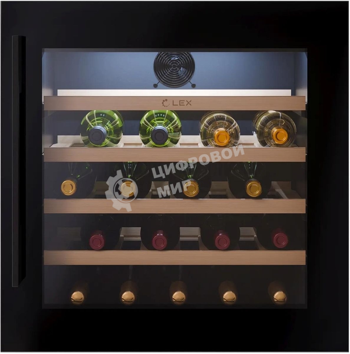 Винный шкаф LEX LWD6036BL 1-нокамерн. черный стекло (CHAT500006)