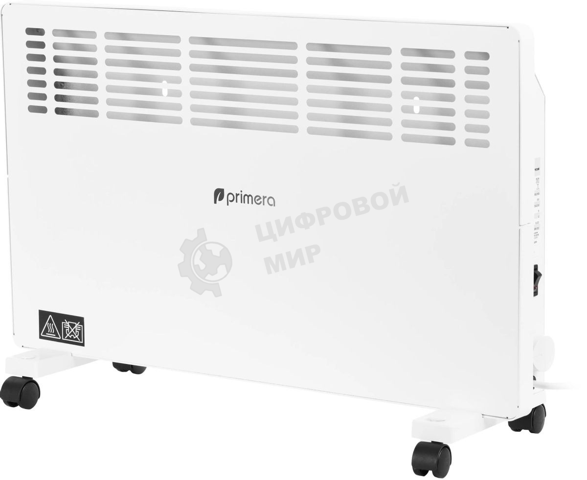 Конвектор электрический Primera Ram PHP-2008-MXR, белый, 2000 Вт, 25 м2, термостат